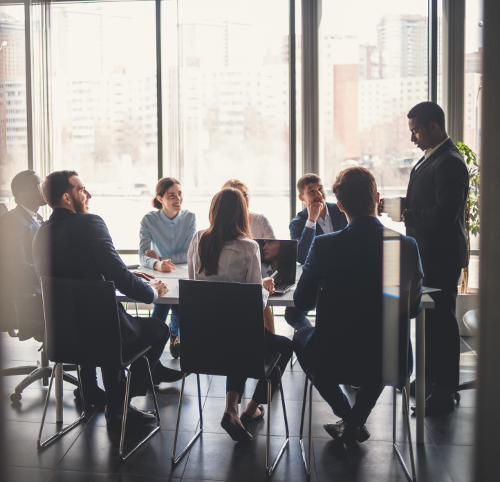 meeting in a conference room